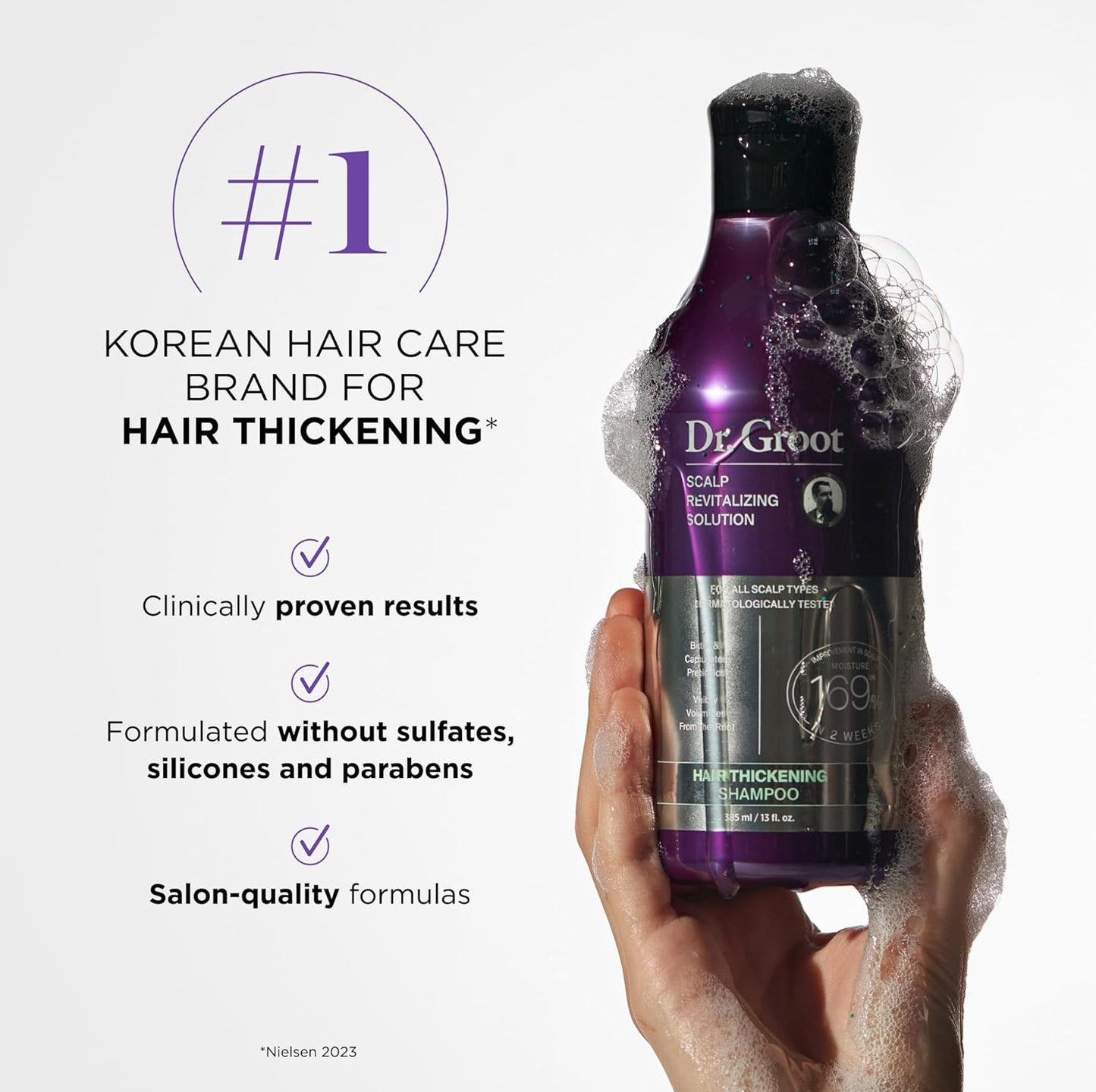 Dr. Groot Thickening Serum, Shampoo, Conditioner, and Scalp Treatment Set for Hair Loss - product detail image 4